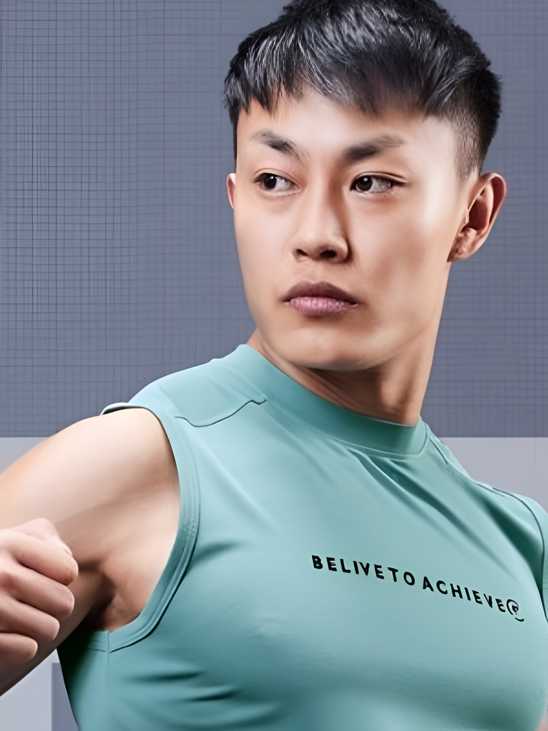 Green - micro dot knit vest