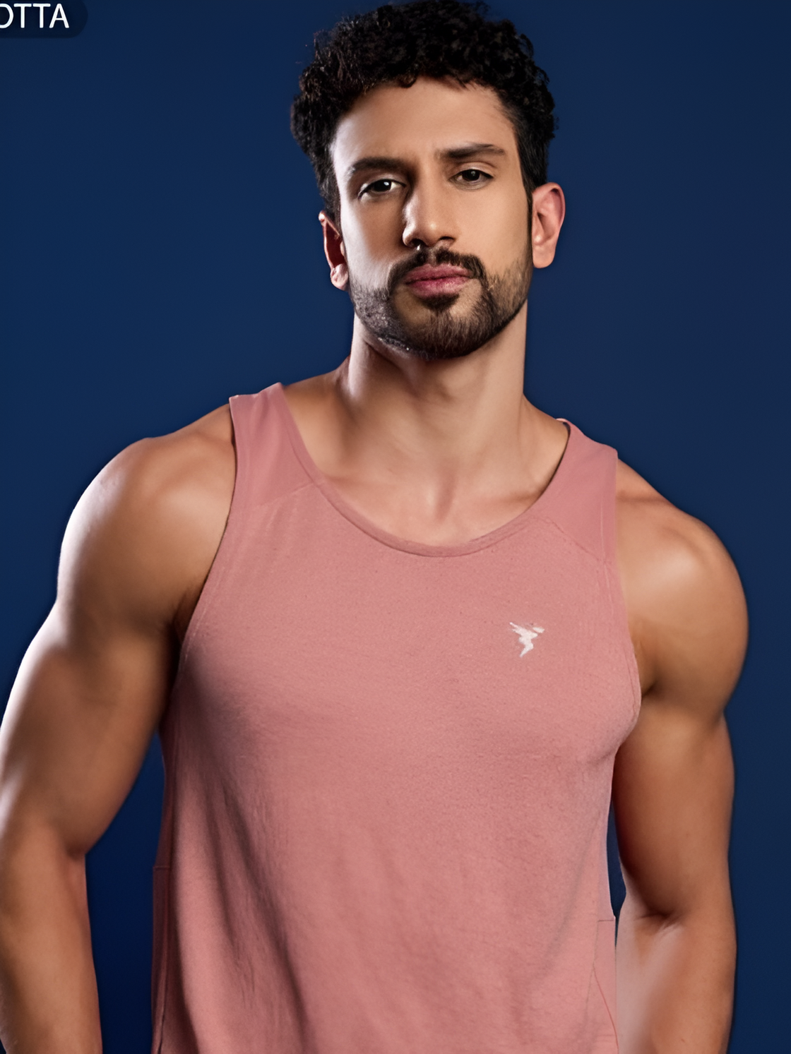 Red - melange micro dot knit fabric