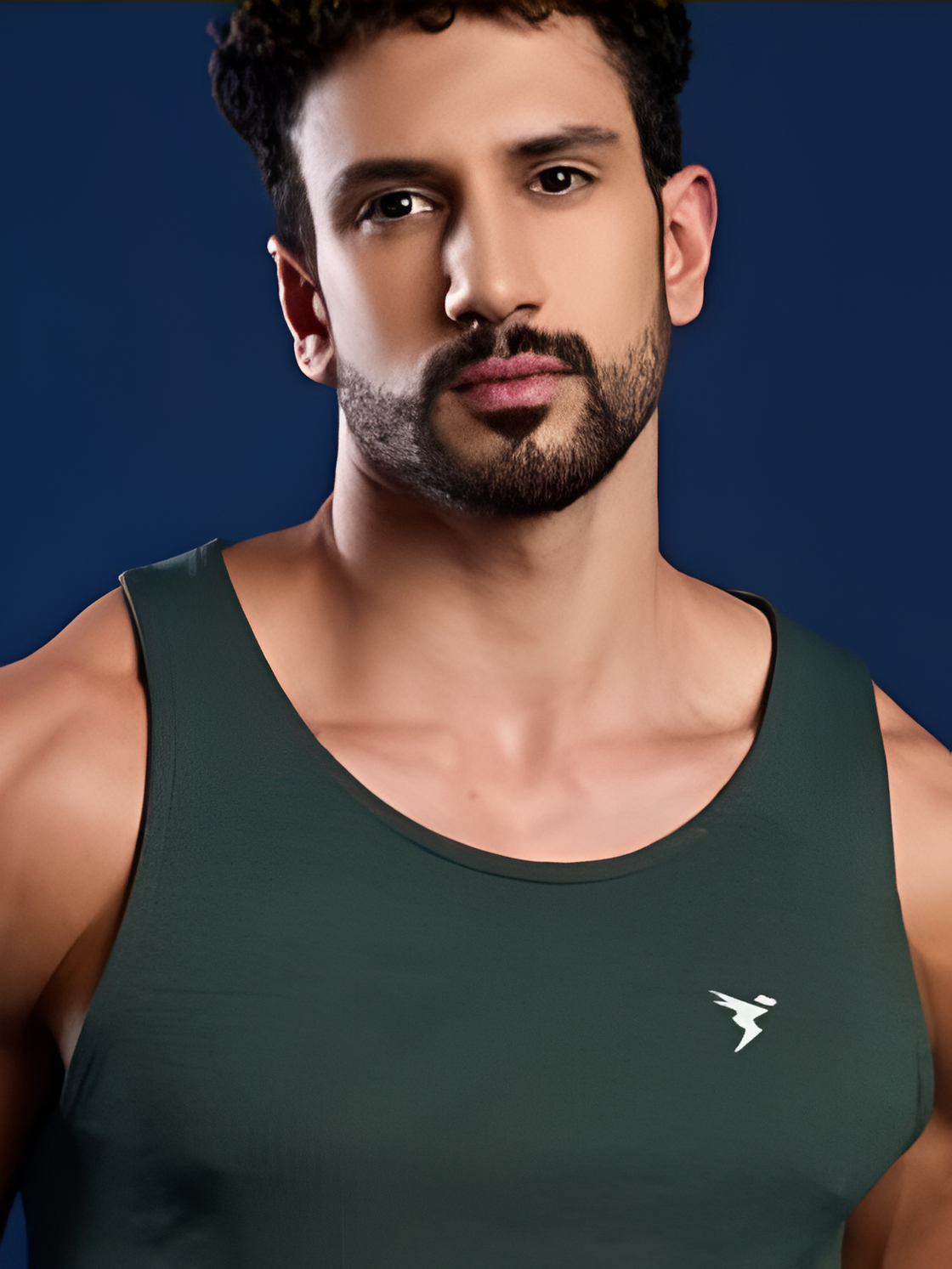 Green - melange micro dot knit fabric