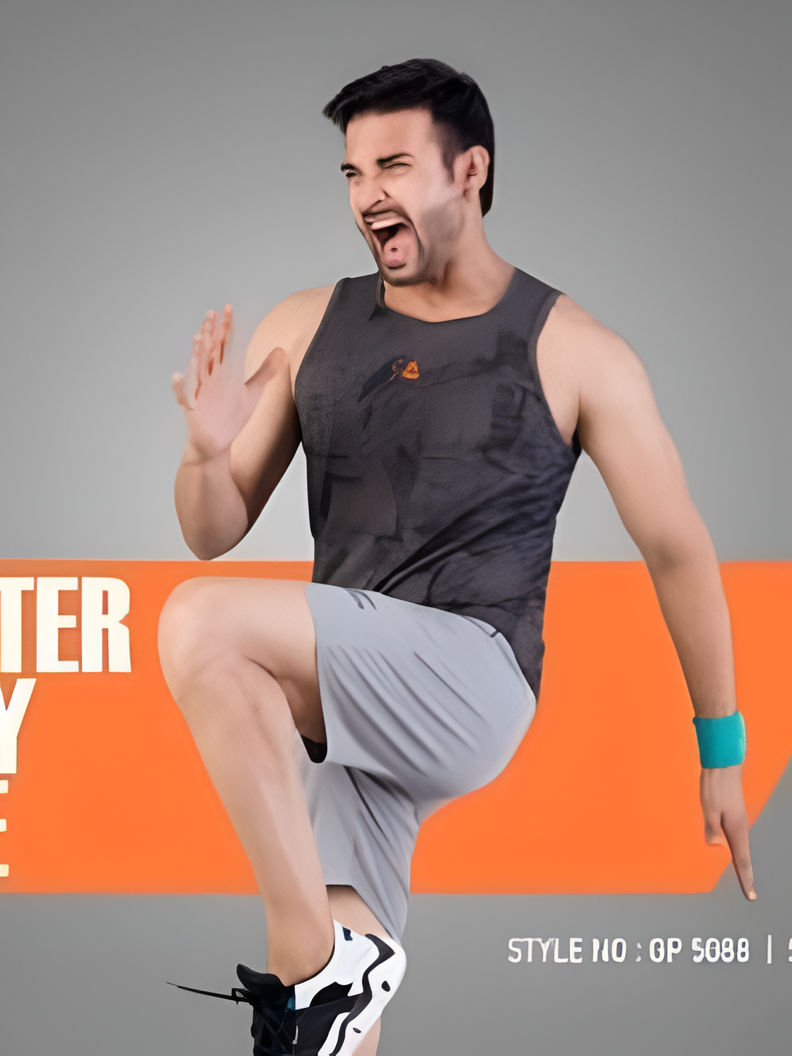 Black with grey -  micro polyester fabric vest