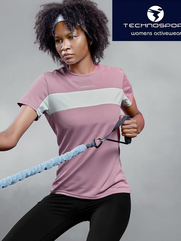 Womens Sports T-shirt Round-Neck