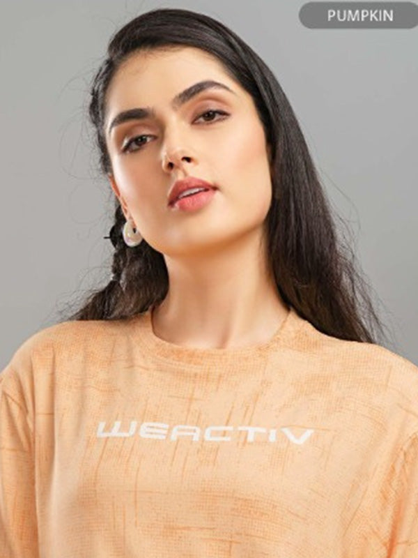 Orange - Womens T-shirt Round Neck