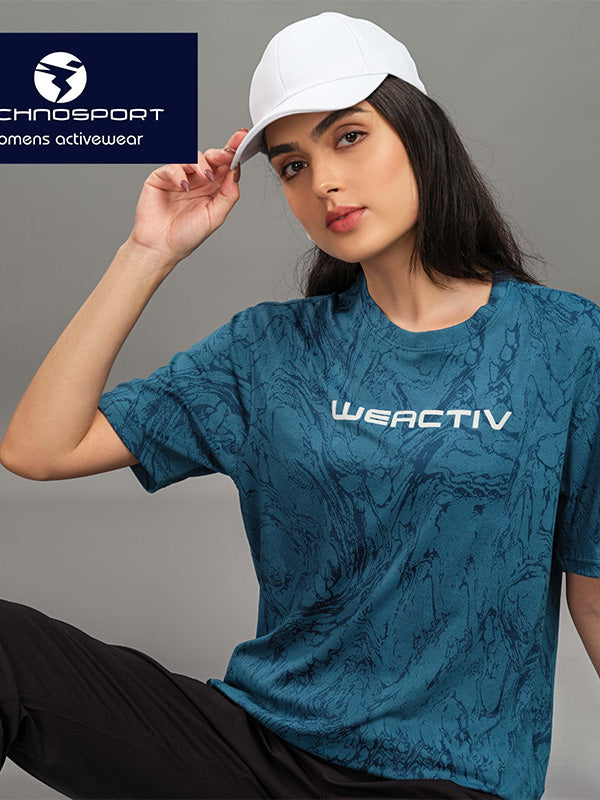 Blue - Womens T-shirt Round Neck