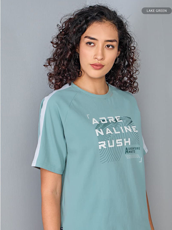 Green - Womens Drop Shoulder T-Shirt