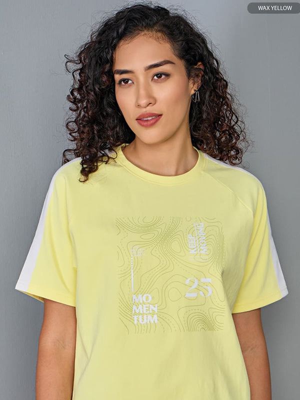 Yellow - Womens Drop Shoulder T-Shirt