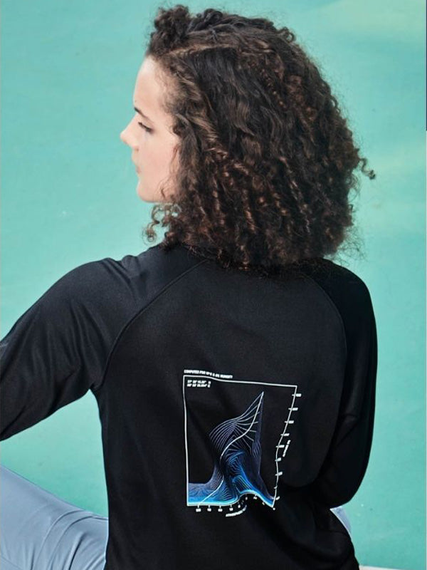 Black Womens T-shirt Round-Neck