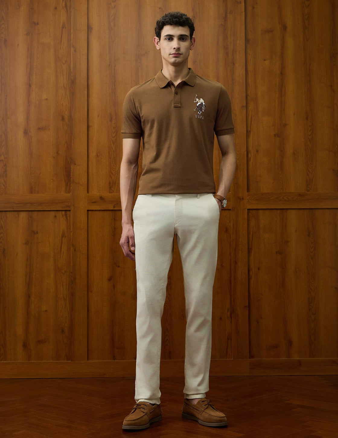 US POLO T SHIRTS (BROWN)