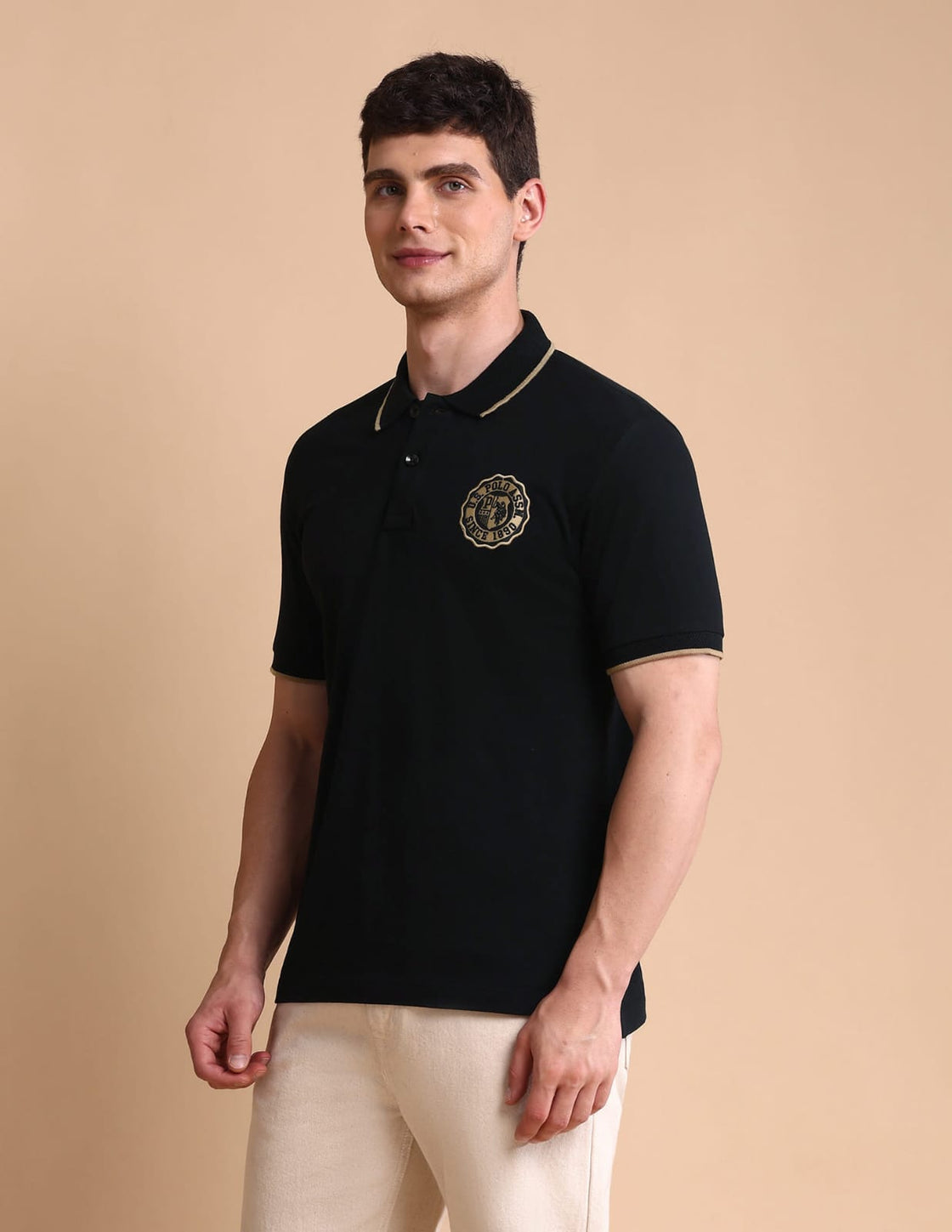 US POLO T SHIRTS ( BLACK)