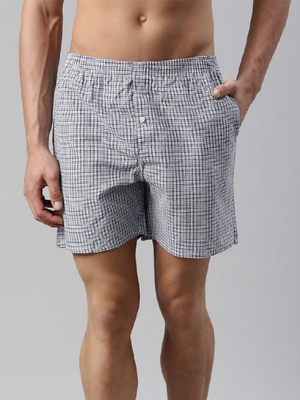 Mens Cotton Boxers White