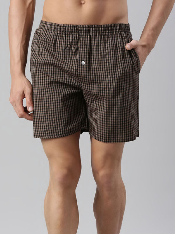 Mens Cotton Boxers Meroon