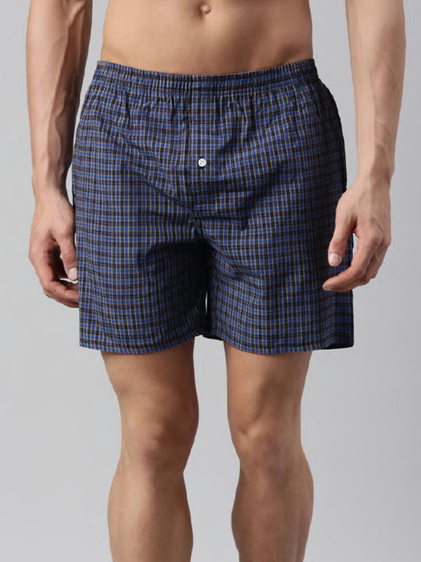 Mens Cotton Boxers Navy