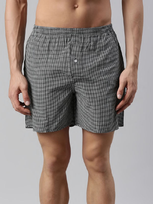 Mens Cotton Boxers Grey
