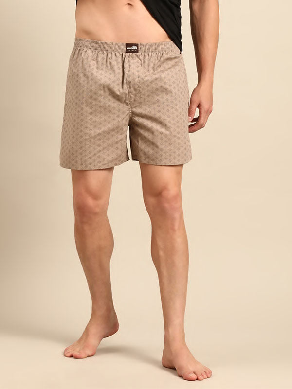 Yellow 100% Printed Cotton Fabric Shorts