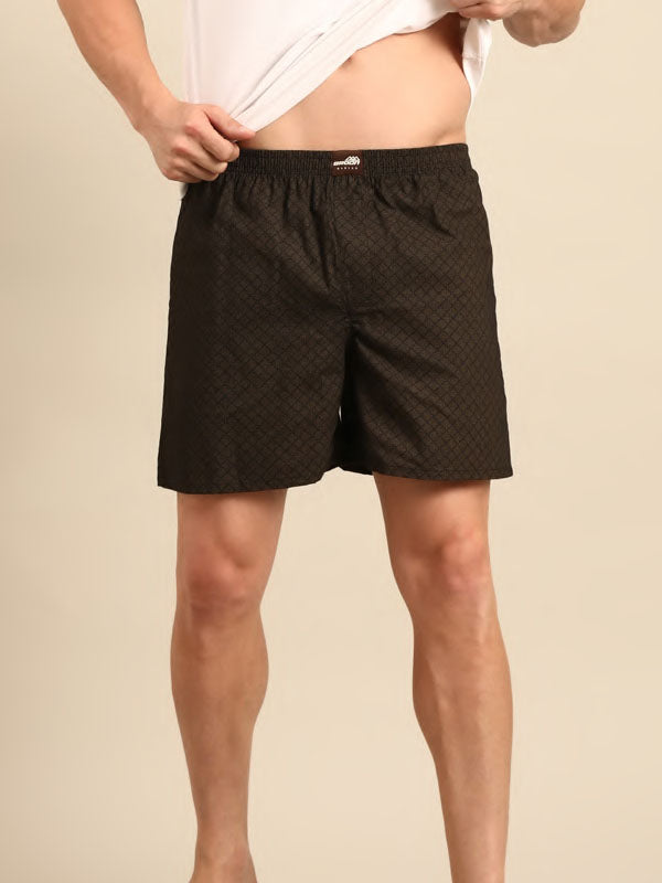 Black 100% Printed Cotton Fabric Shorts