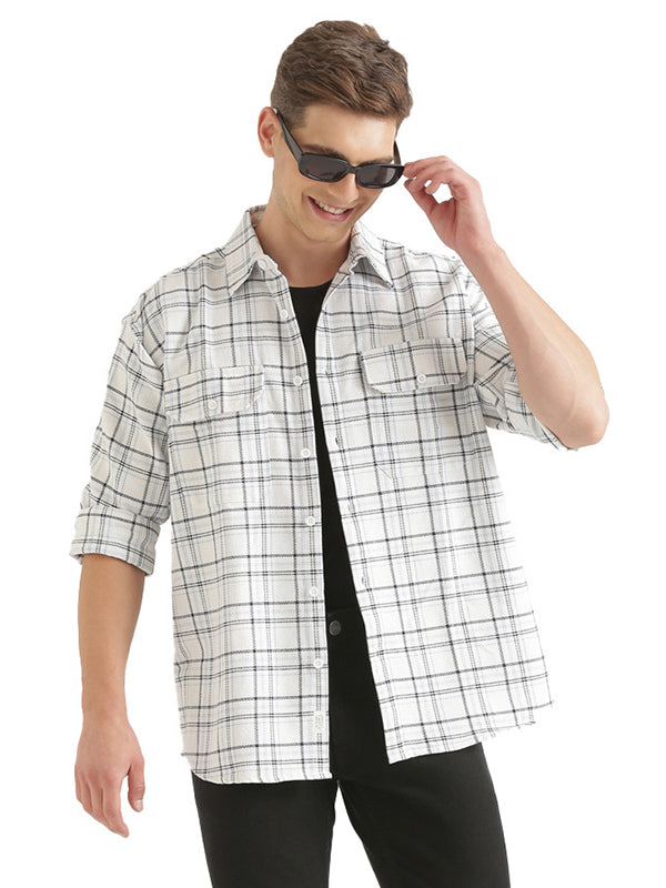 Mens Double-Packet Checked Shirt