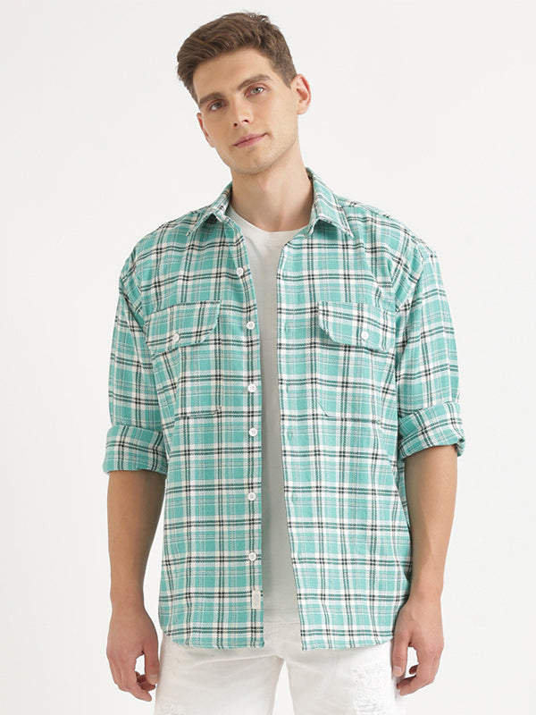 Mens Double-Packet Checked Shirt