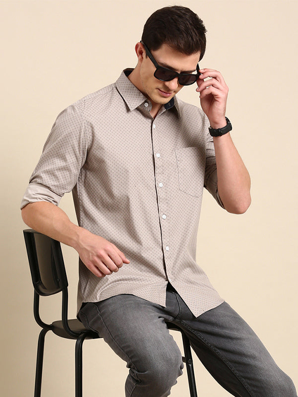 Mens Full Sleave Shirts - 100% Cotton Printed Shirts