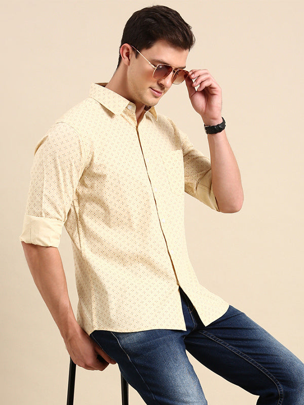 Mens Full Sleave Shirts - 100% Cotton Printed Shirts