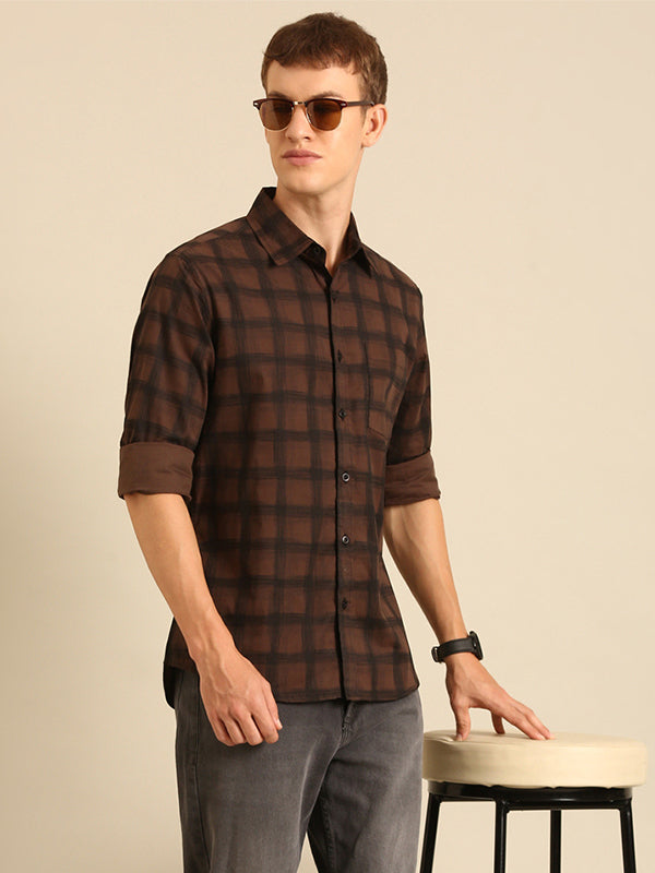 Mens Full Sleave Shirts - 100% Cotton Printed Shirts