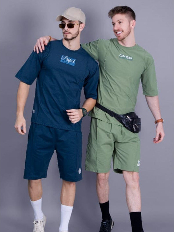 Mens R-Neck Drop Shoulder Cord-Set