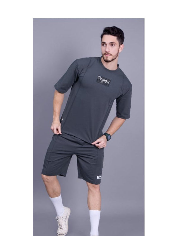 Mens R-Neck Drop Shoulder Cord-Set