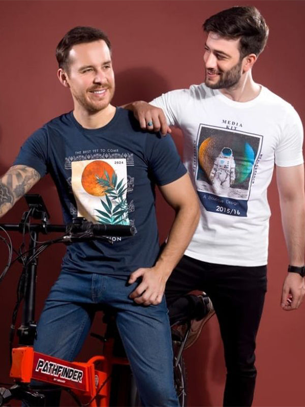 Mens Loop Knit Cloud Effect AOP Fabric Heavy Embroidery