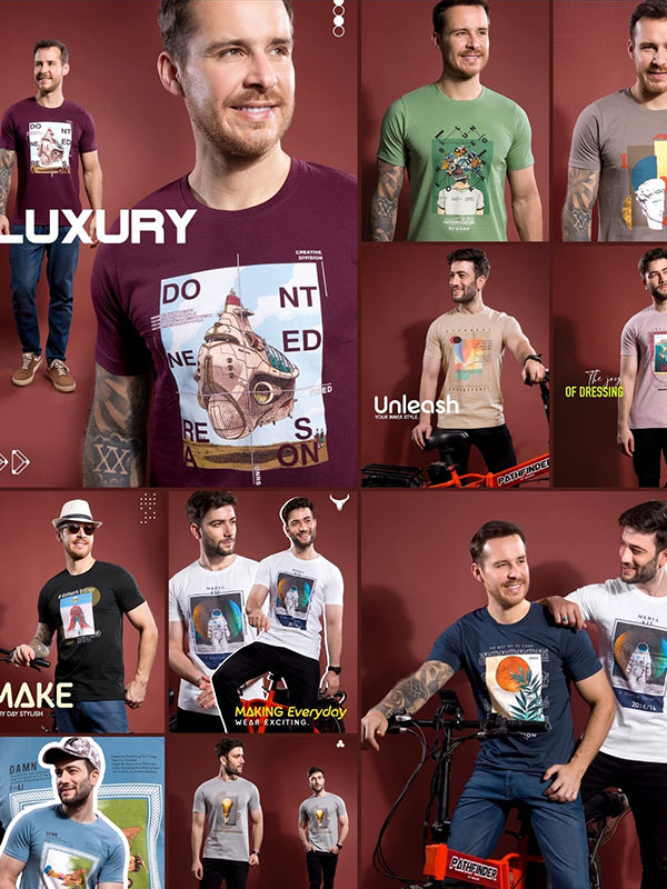 Mens Loop Knit Cloud Effect AOP Fabric Heavy Embroidery