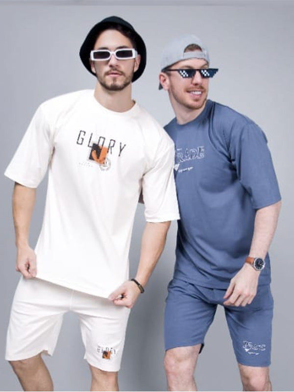 Mens R-Neck Drop Shoulder Cord-Set