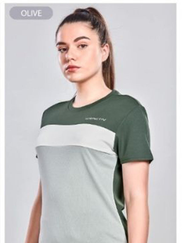 Green Womens T-shirt Round-Neck