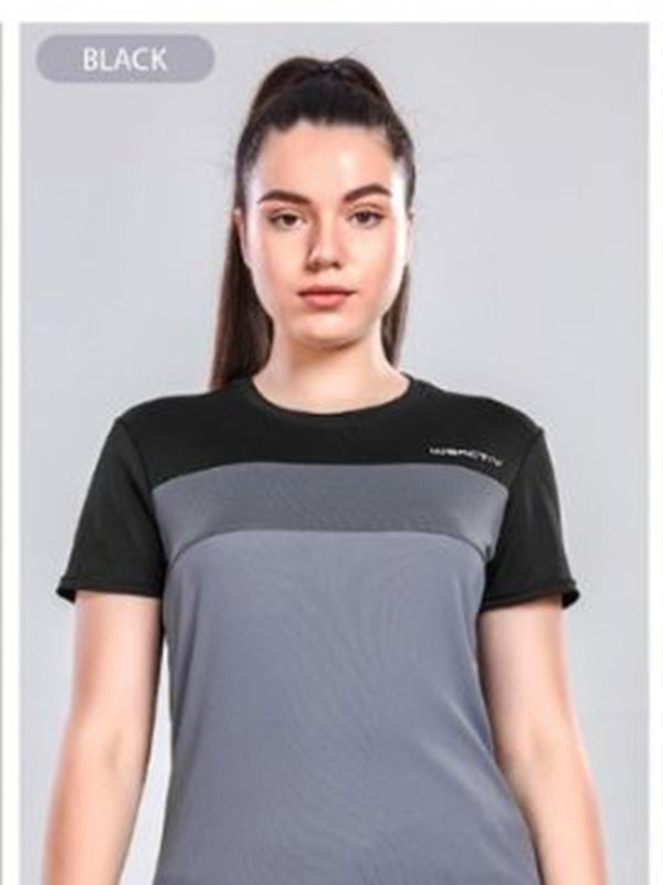 Black Womens T-shirt Round-Neck