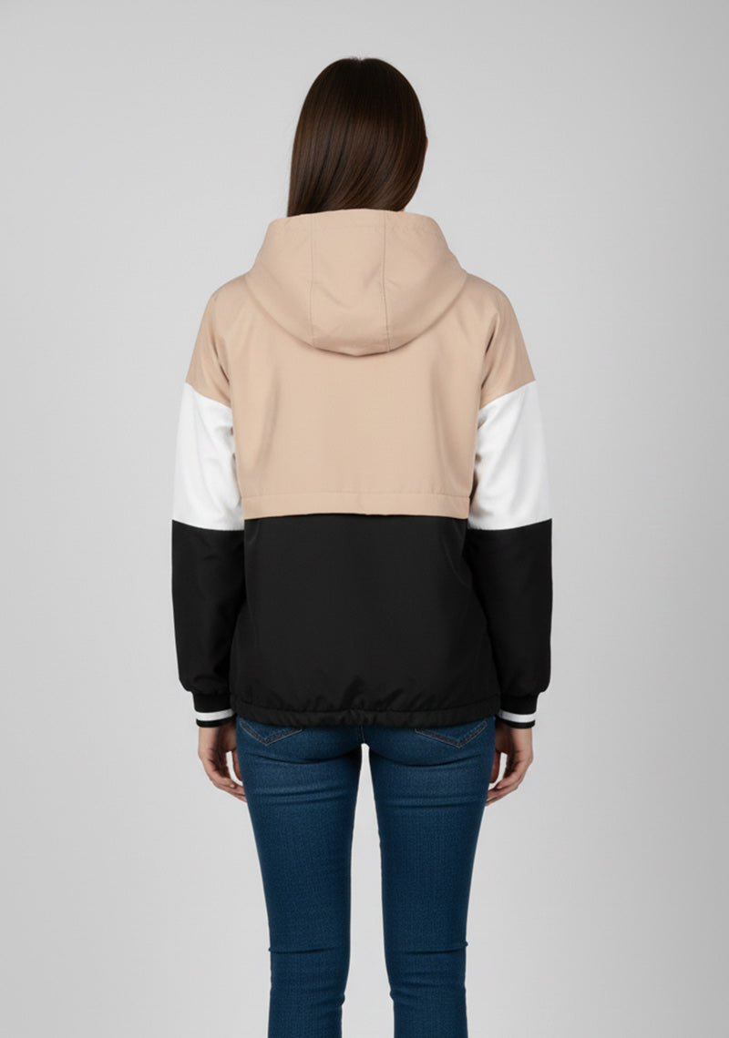 WOMEN JACKET - BEIGE AND BLACK
