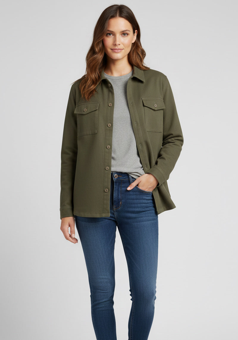 WOMEN JACKET [LEE COOPER]- DENIM[GREEN]