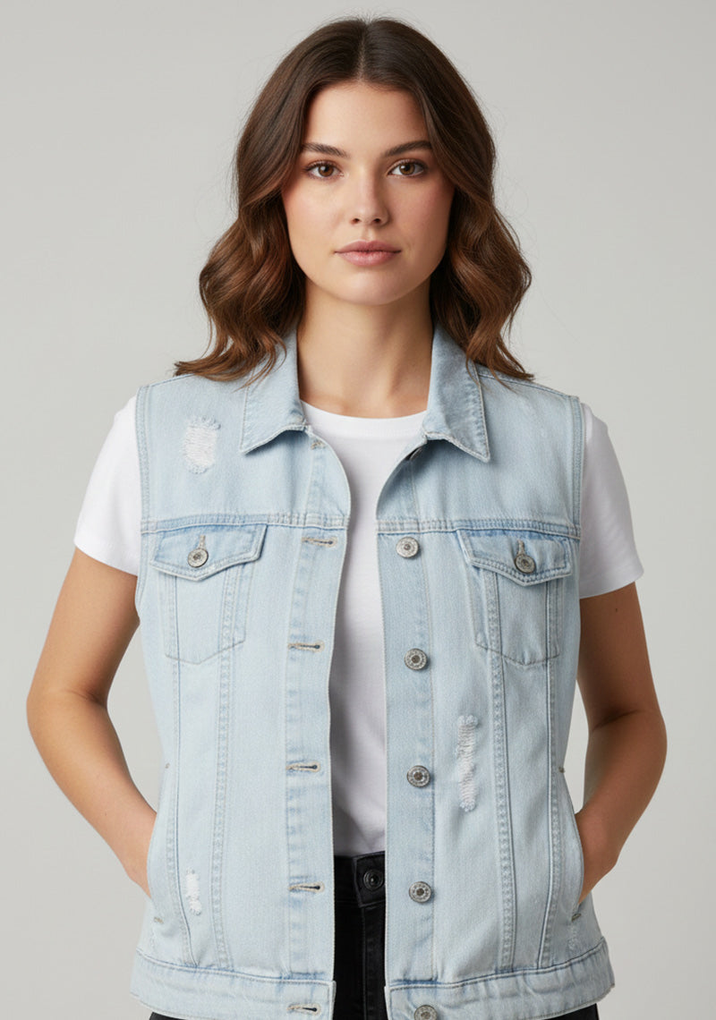 WOMEN JACKET [LEE COOPER] - ICE BLUE [DENIM]